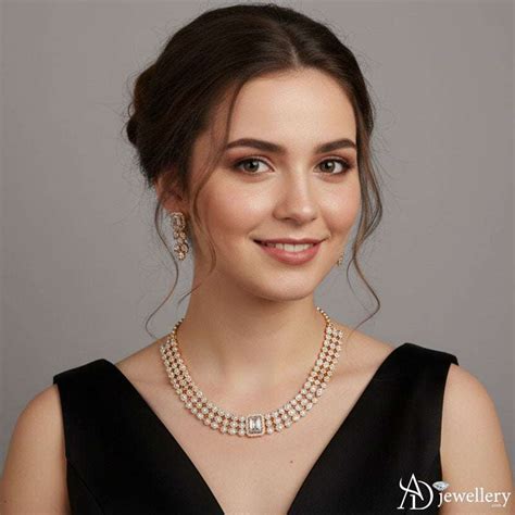 Majestic Lattice Sparkle Necklace Set – ADjewellery