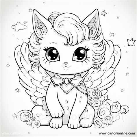 Unicorn Cat Coloring Page Printable