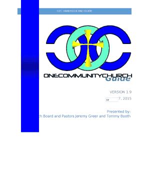 OCC Handbook and Guide Doc Template | pdfFiller