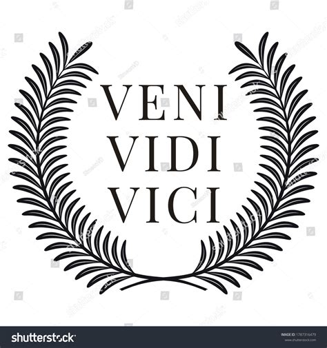 Veni Vidi Vici Latin Quote Poster: vetor stock (livre de direitos ...
