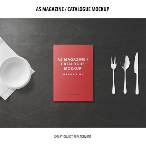 A5 magazine cover catalogue mockup | Premium PSD