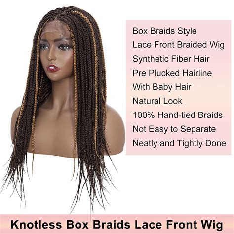 Buy S-noilite Knotless Box Braids Wig for Black Women Unknotted Cornrow ...