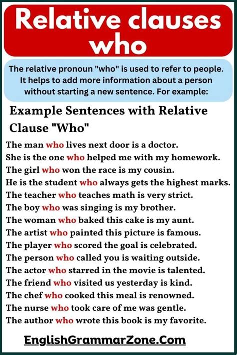 Relative Clause Examples 的图像结果