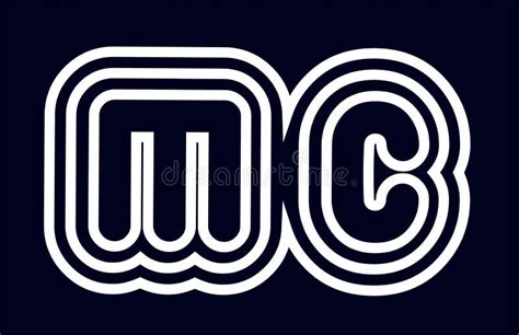 Black And White Alphabet Letter Combination Mc M C Logo Company Stock ...