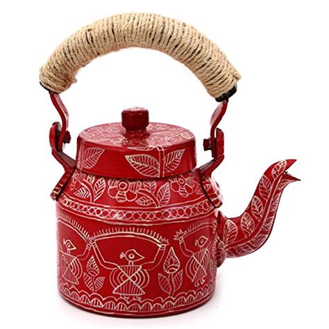 Kaushalam Hand Painted Kettle for Decoration Indian Ethnic Teapot ...