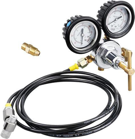 NICECNC 6000PSI Nitrogen Regulator Kit Shock Fill Kit Nitrogen Charge Tool with 8' Hose ...