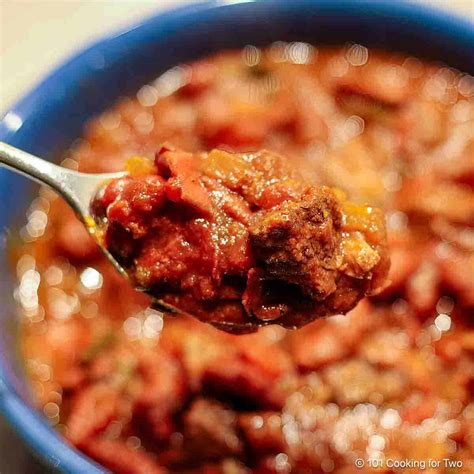 Crock Pot Stew Meat Chili | 101 Cooking For Two