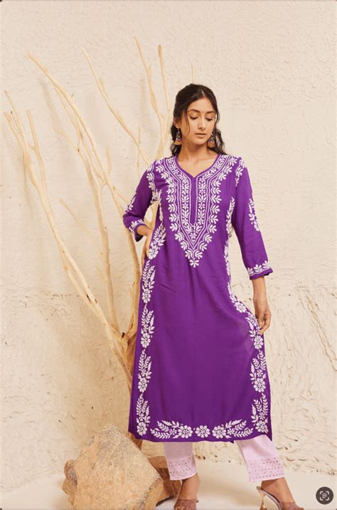 Lucknowi kurta for women - House Of Kari (Chikankari Clothing)