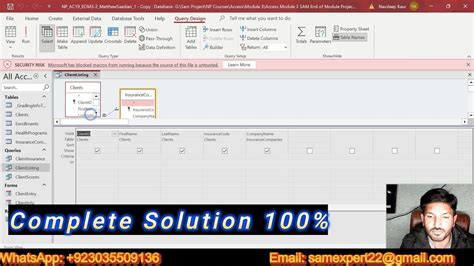 Access Module 3 Sam Project 的图像结果