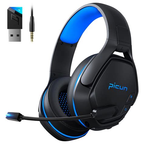Picun PG-01 Wireless Gaming Headset for PC, PS5, PS4, MacBook, 2.4Ghz ...