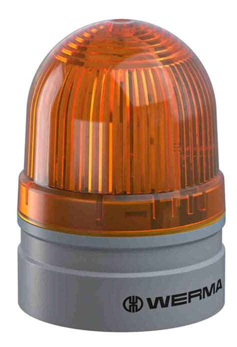 817.300.55 Werma | Werma EM 817 Series Yellow Flashing Beacon, 24 V dc ...