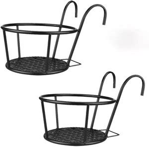 PROBEROS Wrought Iron Hanging Flower Pot Hanger Hanging Plant Pot ...