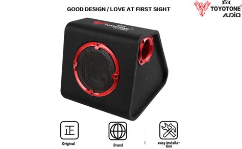 TOYOTONE 2000 Watt 8-Inch Active Enclosure Subwoofer for Cars with ...