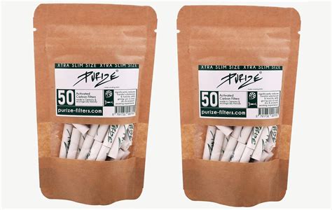 Purize Super Slim 50 x 2 Activated Charcoal Smoking Filter Carbon ...