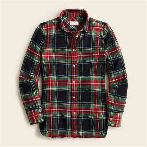 NWT $90 J Crew Classic Fit Christmas Flannel Shirt in Stewart Tartan ...