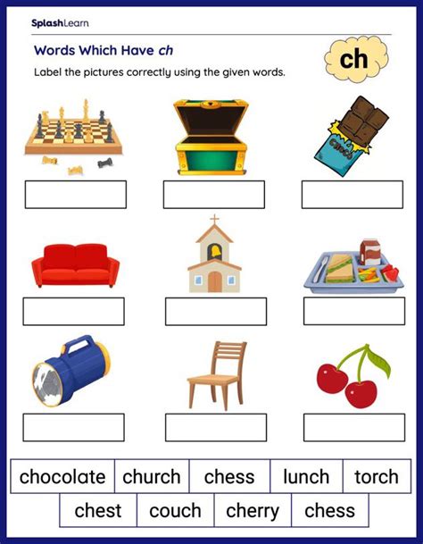 Digraph Ch Worksheets - Free & Printable | SplashLearn