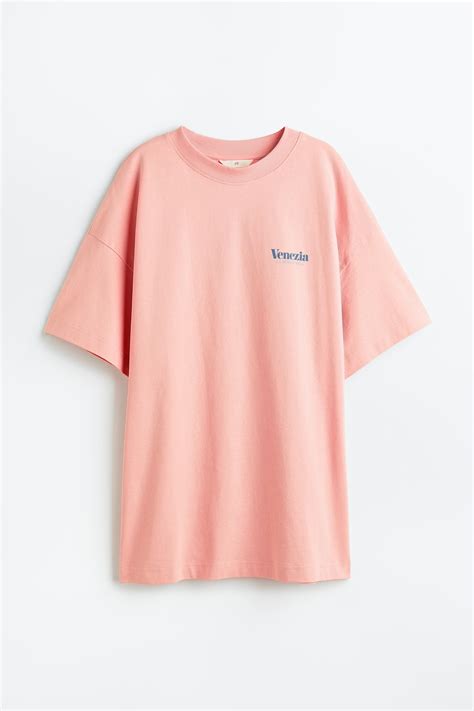 Women's Light pink/Venezia Oversized T-shirt | H&M IN