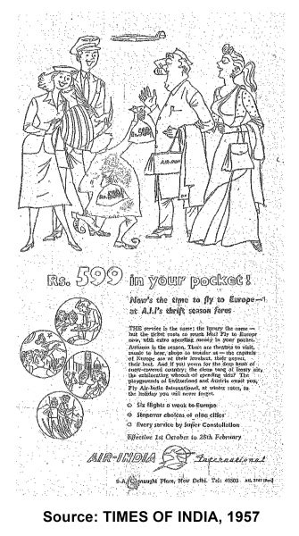 AIR - INDIA INTERNATIONAL| January 1957 | India Before 1991
