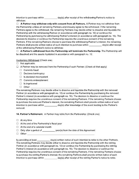 Partnership Agreement Template 的图像结果