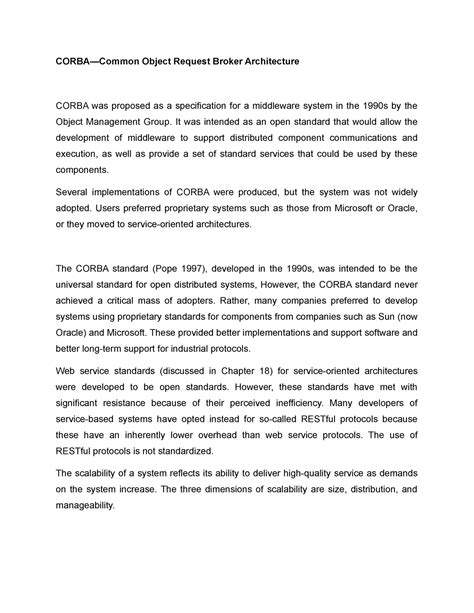 Corba—Common Object Request Broker Architecture - CORBA—Common Object ...