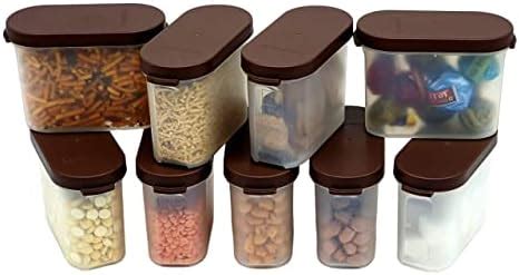 Mahaware Modular Mini Oval Plastic Kitchen Container Set, 150ml, Set of ...