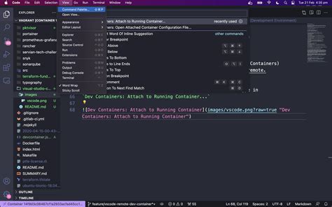 VS Code Attach to Container 的图像结果