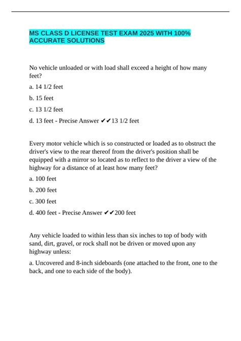 Image result for Class D License Test