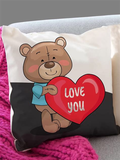 Buy | White & Brown Colourblocked Satin Cushion | Tied Ribbons