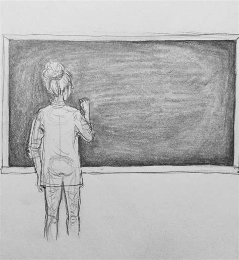 Teacher Drawing Sketch Easy