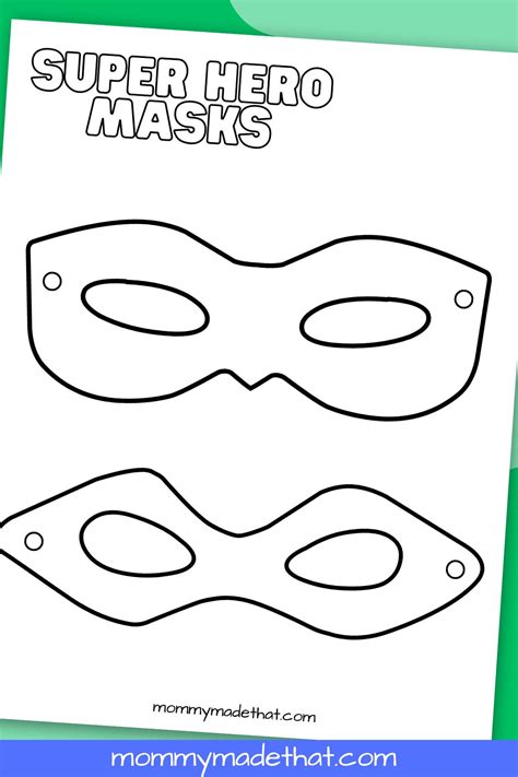 Superhero Mask Templates (Lots of Free Printables!)