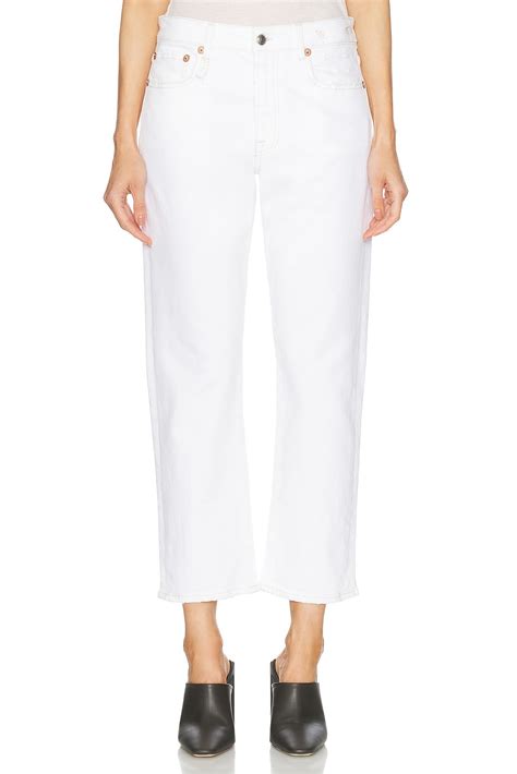 R13 Romeo Wide Leg Jeans in Aerin White Stretch | FWRD