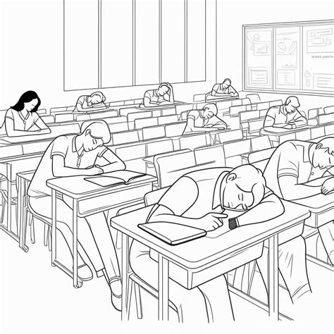 Sleeping Student's Class Stare | Stable Diffusion Online