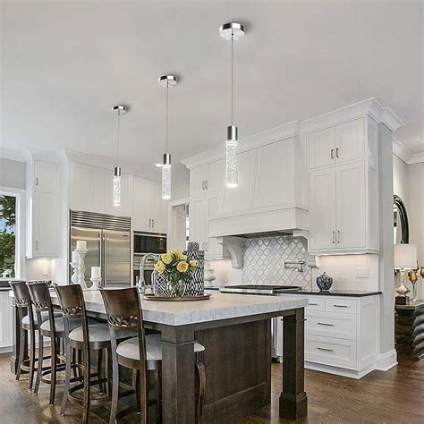 Modern Luxury Pendant Light, 1-Light Crystal Kitchen Island Pendant ...