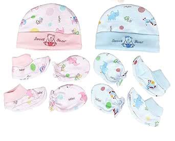 Buy Guriya New Born Baby Mitten Cap Booty Sets (MittenBootyCap ...