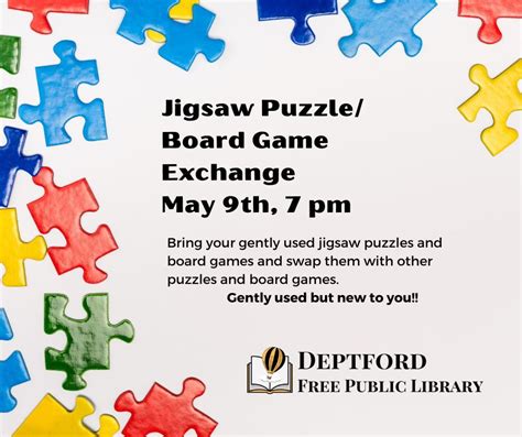 Jigsaw Puzzle/Board Game Exchange, Deptford Free Public Library ...