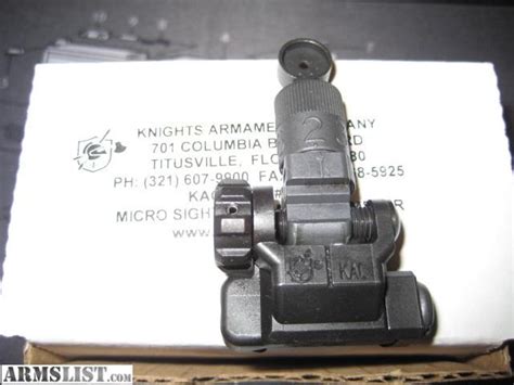 ARMSLIST - For Sale: Knight Armament Company KAC 600m REAR BUIS. BNIW