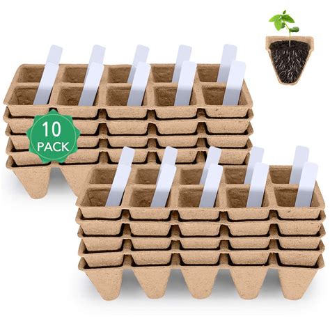 Seed Starter Tray, Seedling Starter Peat Pots Kits, Biodegradable ...
