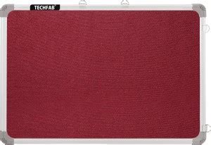 Techfab 3x4 Feet. Maroon Notice Board / Pin Up Display Board with 30 ...