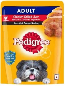 PEDIGREE Adult Wet Dog Food Grilled liver Chunks/Formula for Healthy ...