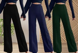 Parona Regular Fit Women Black, Dark Blue, Green Trousers - Buy Parona ...