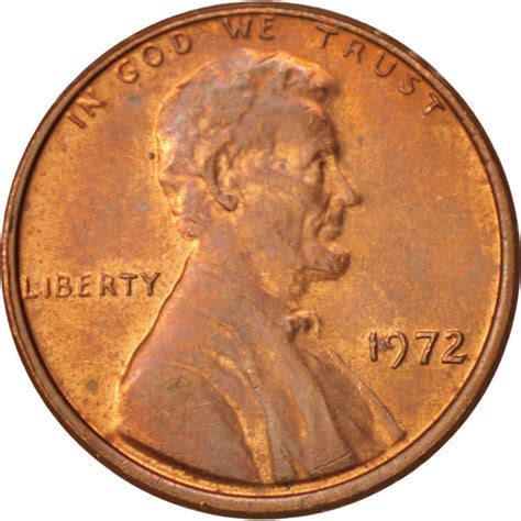 One Cent 1972 Lincoln Memorial, Coin from United States - Online Coin Club