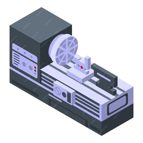 Lathe equipment icon isometric of lathe equipment vector icon for web ...