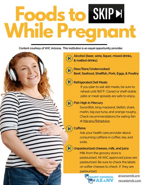 Foods to Skip While Pregnant (English & Spanish) | Dairy Council Catalog