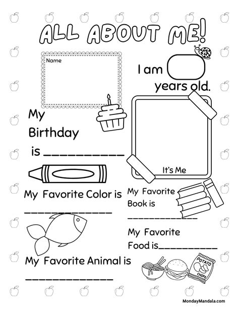 All About Me Worksheet Free Printable - prntbl.concejomunicipaldechinu ...