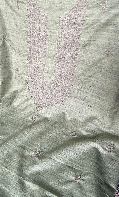 Lucknowi Handcrafted Cotton Chikankari Unstitched Men's Kurta Fabric
