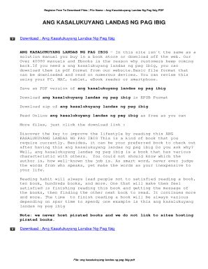 Fillable Online Ang Kasalukuyang Landas Ng Pag Ibig. Ang Kasalukuyang ...