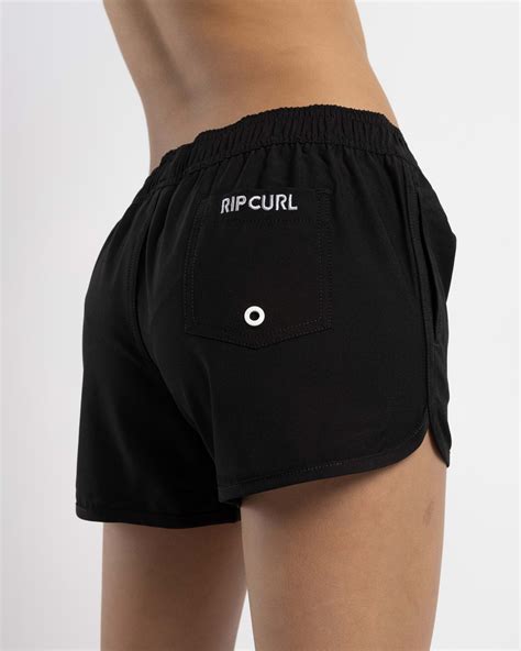 Shop Rip Curl Girls' Surf Essentials II Board Shorts In Black - Fast ...