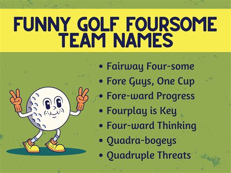 360+ Funny Golf Team Names for Guys & Girls