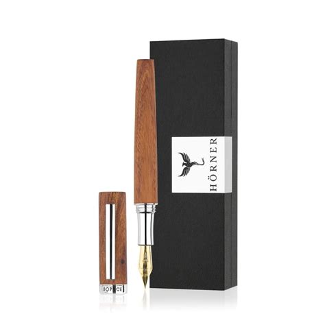Horner Scriptum Fountain Pen – Mahogany with Chrome Trim — Mango