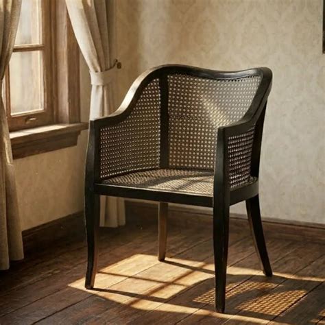 Kubin Modern Rattan Solid Wood Arm Chair – Homes of Rajasthan